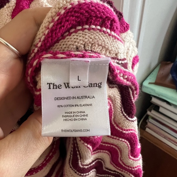 Pink and White Zigzag Mini Dress - Picture 6 of 9